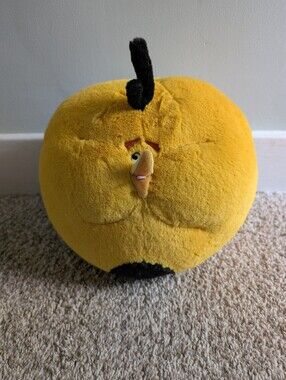 Yellow Angry Birds Inflated Bubbles Stuffed Animal Plush Toy 14-16in 2012